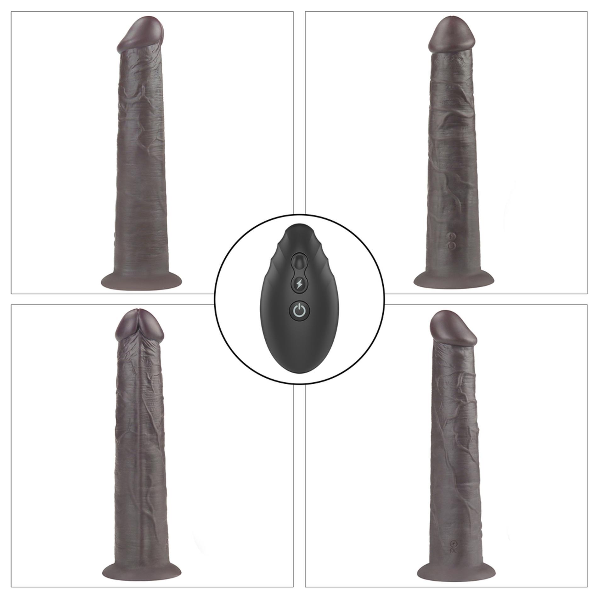 Вибратор Lovetoy Dual-Layered Silicone Nature Cock 10'', 25.3 см (черный)