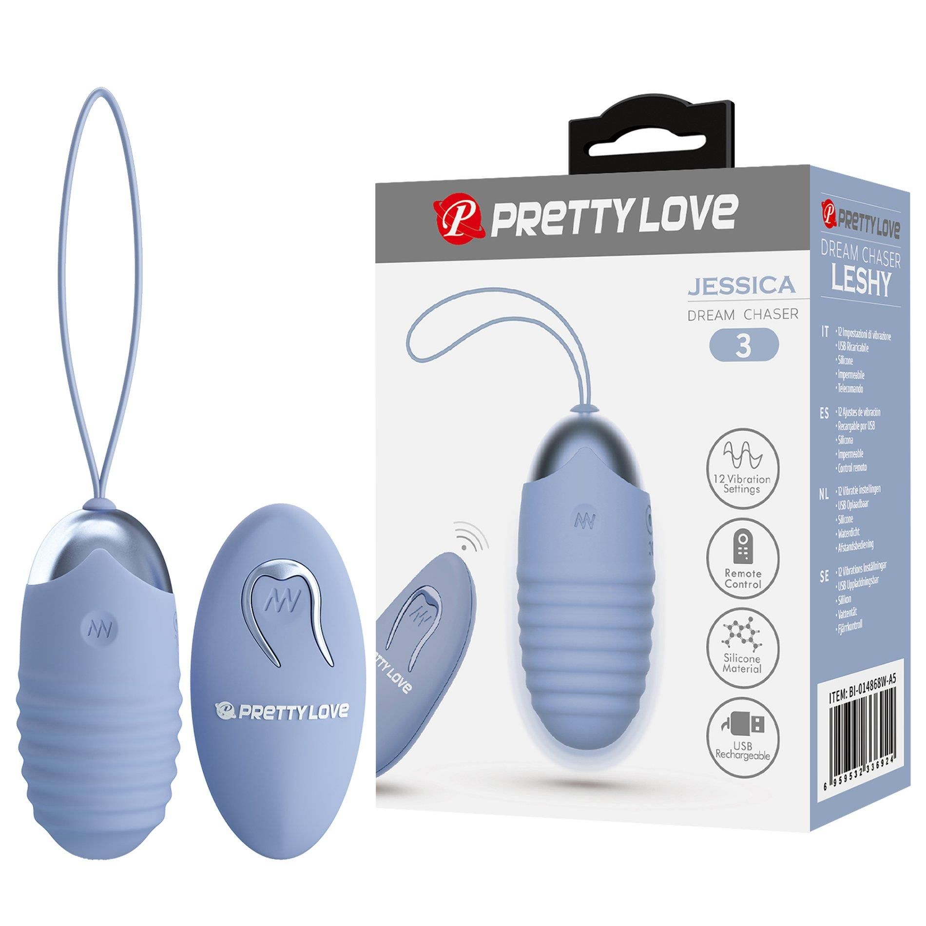 Виброяйцо Pretty Love Jessica Dream Chaser 3, 7.2 см (голубой)