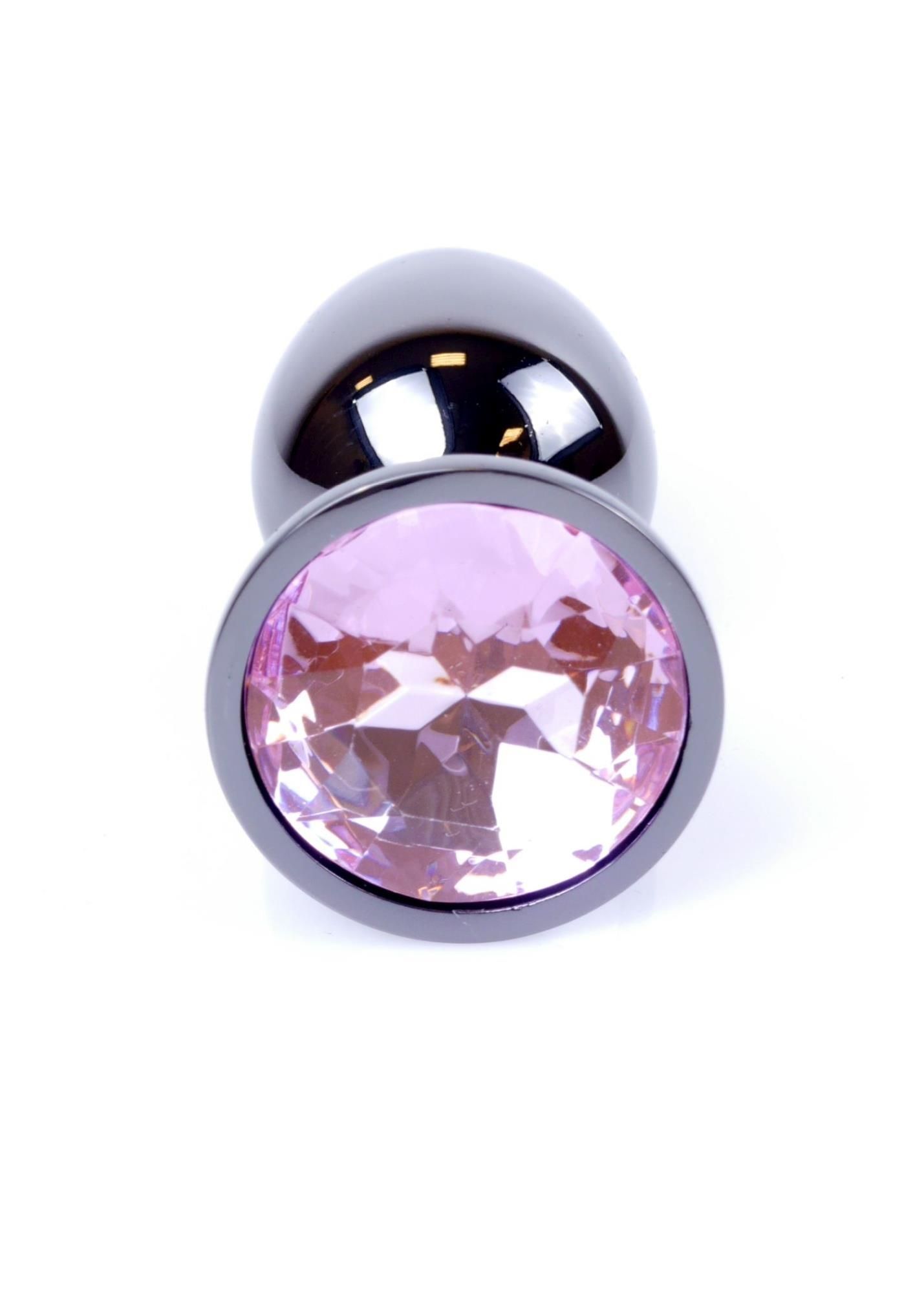 Korek analny MyLove Toys Jewelry Dark Silver Plug, 7 cm (jasnoróżowy)