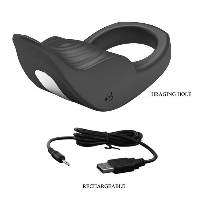 Эрекционное кольцо Pretty Love Vibrating Susanna, 8,7 см (черный)