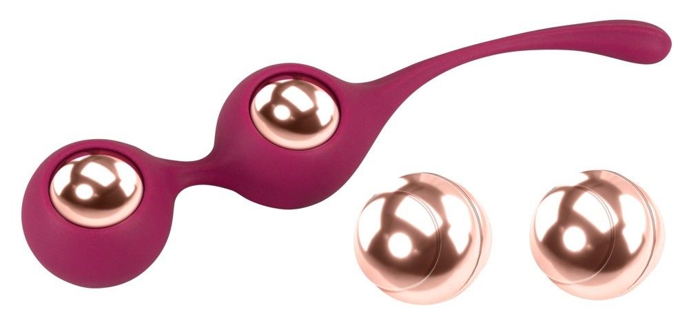 Вагинальные шарики Sweet Smile Kegel Training Balls With Extra Weights, 18,3 см (бордовый)