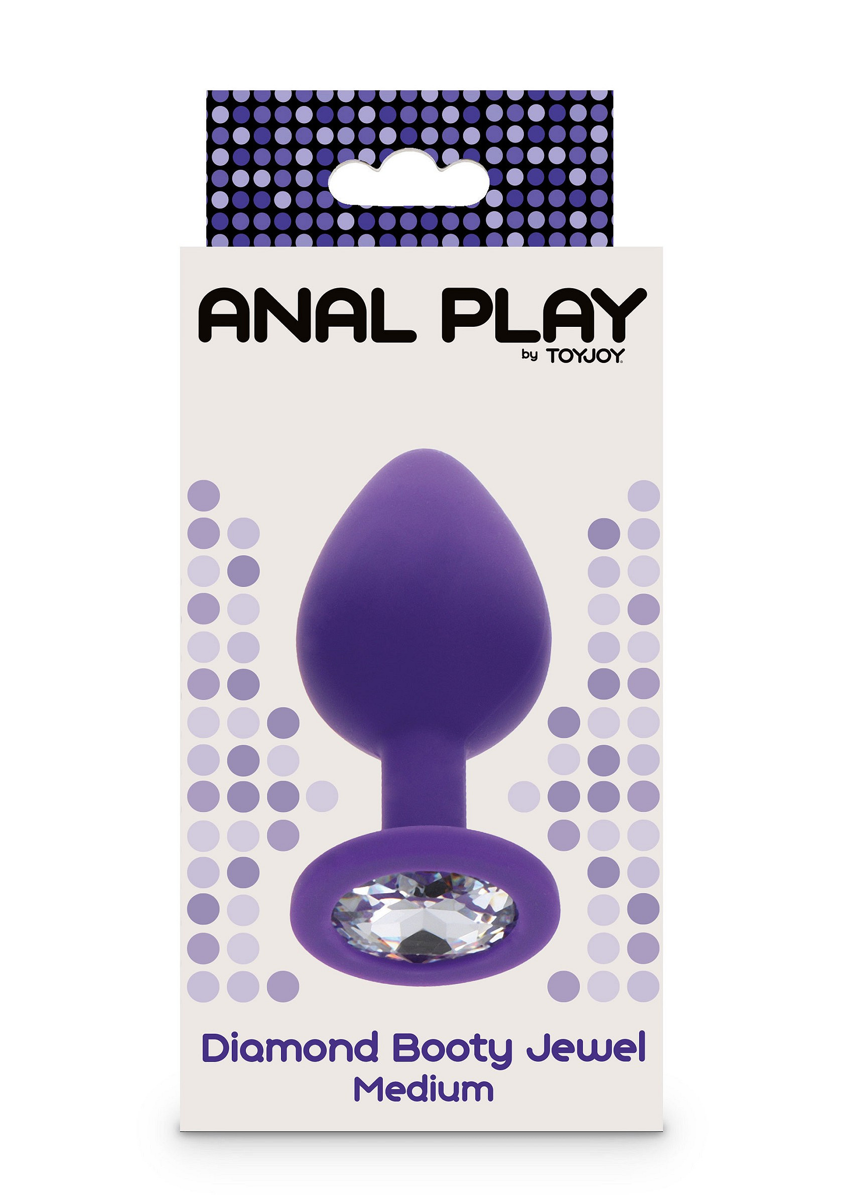 Анальна пробка ToyJoy Anal Play Diamond Booty Jewel M, 8 см (фіолетовий)