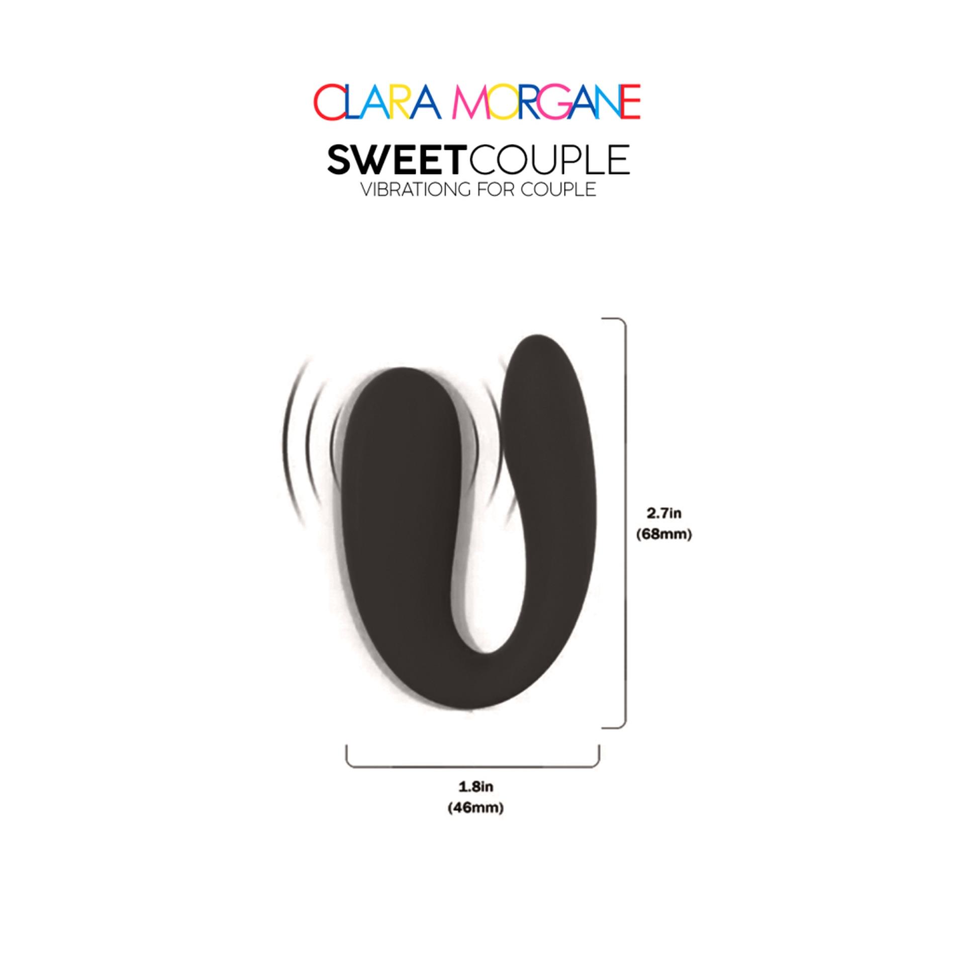 Вибратор Clara Morgane Sweet Couple, 6.8 см (черный)