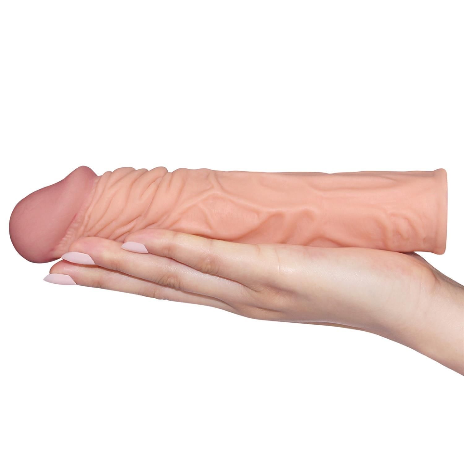 Насадка на пенис LoveToy Pleasure, 18,5 см (телесный)