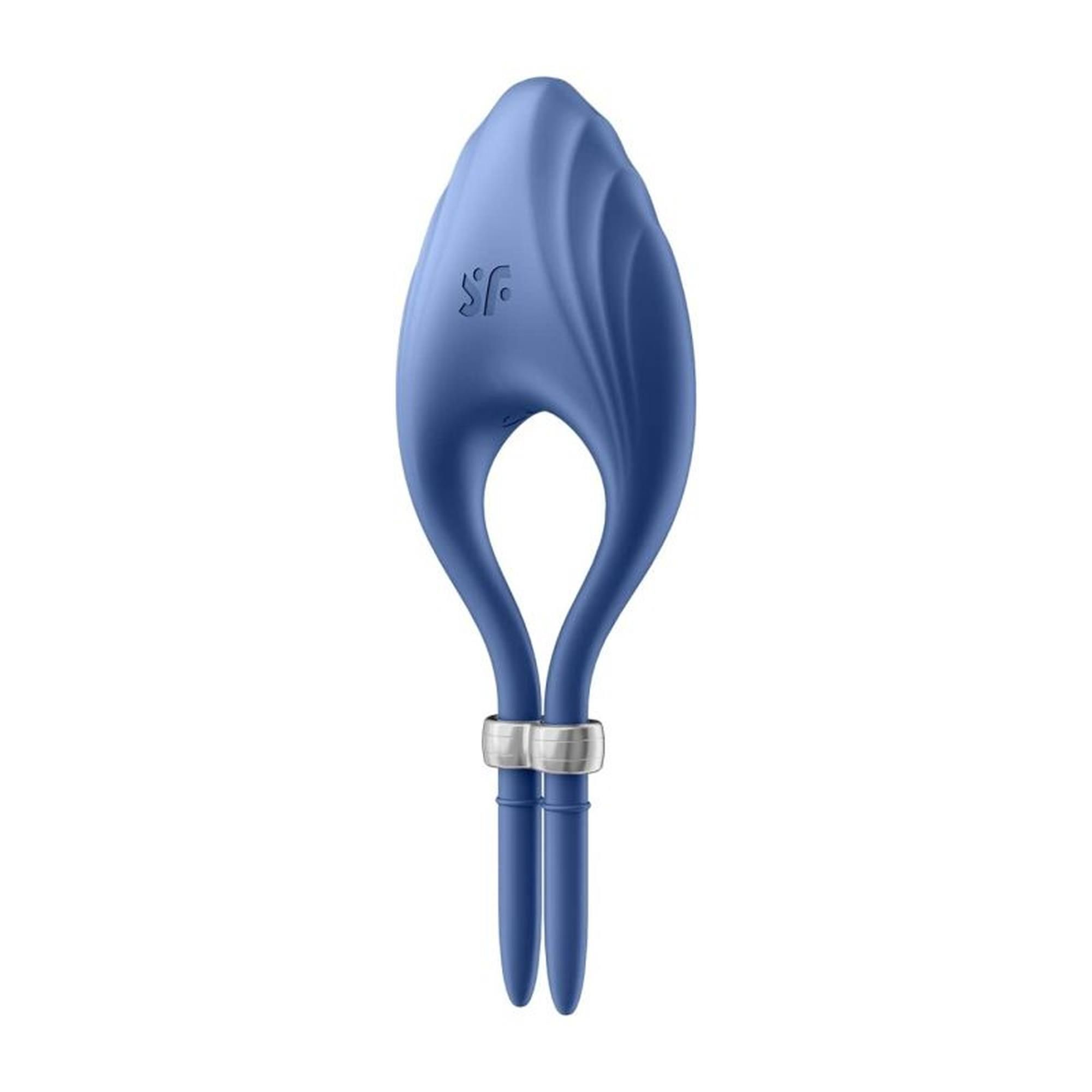 Эрекционное кольцо Satisfyer Duelist Ring Vibrato, 14,2 см (синий)