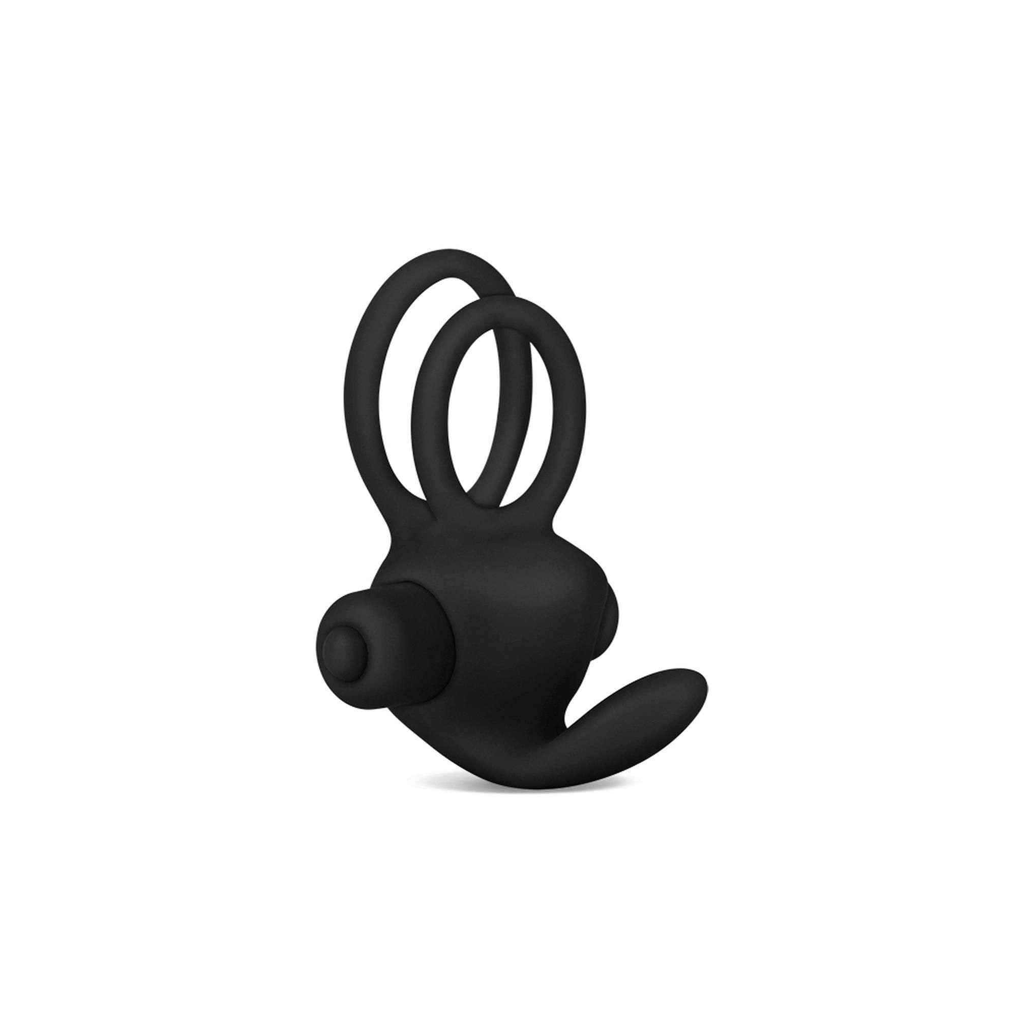 Эрекционное кольцо Lovetoy Power Clit Duo, 7.5 см (черный)