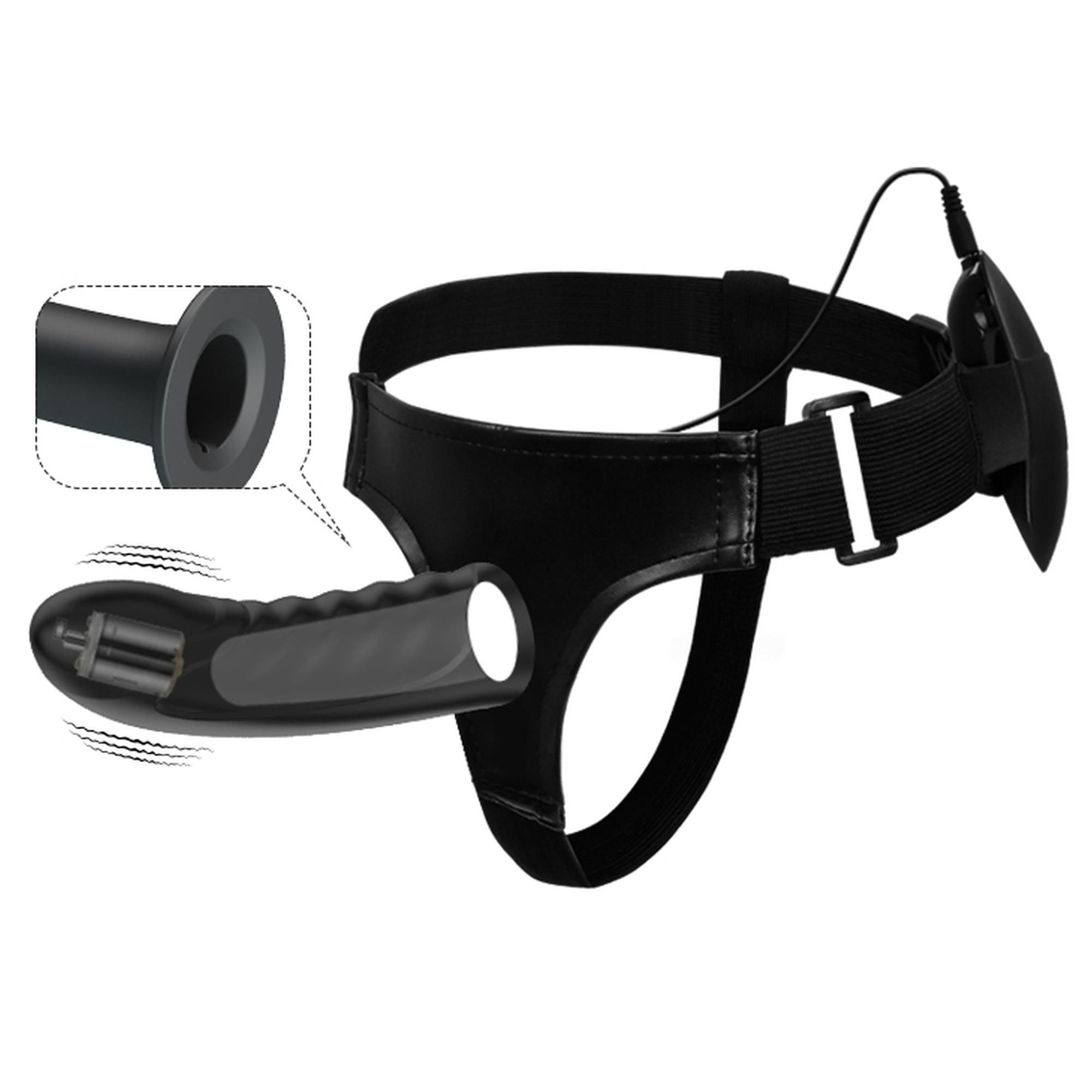 Страпон Pretty Love Marvin StrapOn Harness, 16 см (черный)