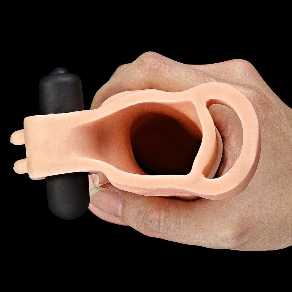 Lovetoy Add 2 Pleasure X Tender - Nakładka na penisa, W kolorze cielistym, 19 cm
