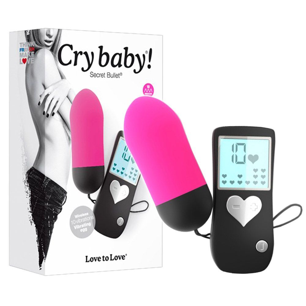 Виброяйцо Love To Love Cry Baby Pink, 8 см (розово-черный)