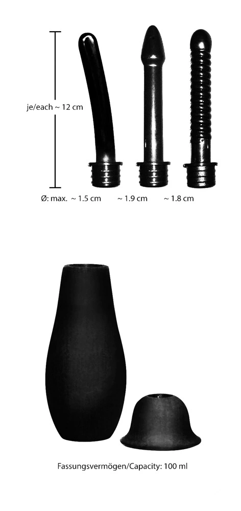 Анальный душ Bad Kitty Douche, 23 см (черный)