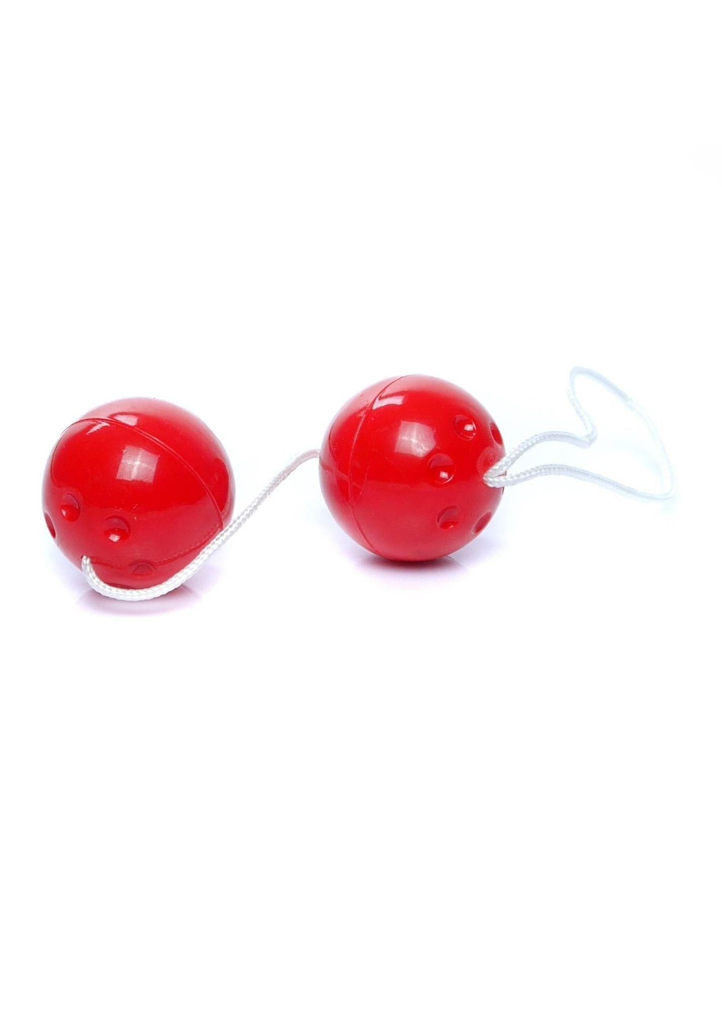 Вагинальные шарики Duo-Balls Red, 21 см (красный)