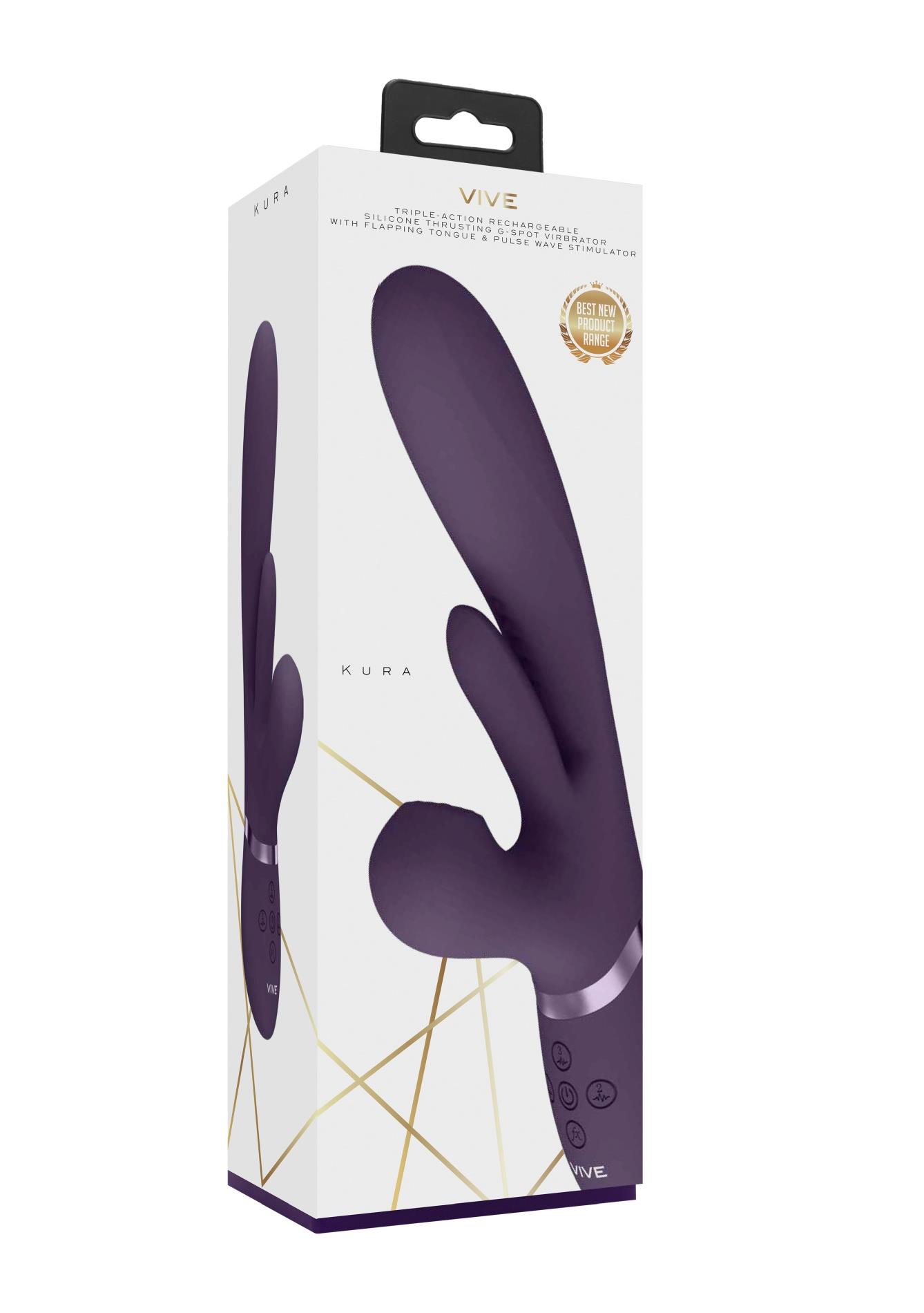 Vive Kura - Wibrator, Fioletowy, 24.9 cm