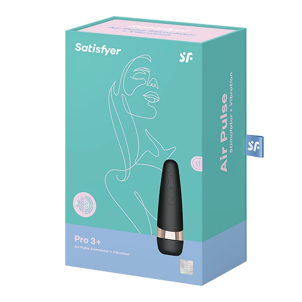 Вакуумный стимулятор клитора с вибрацией Satisfyer Pro 3 + (черный)