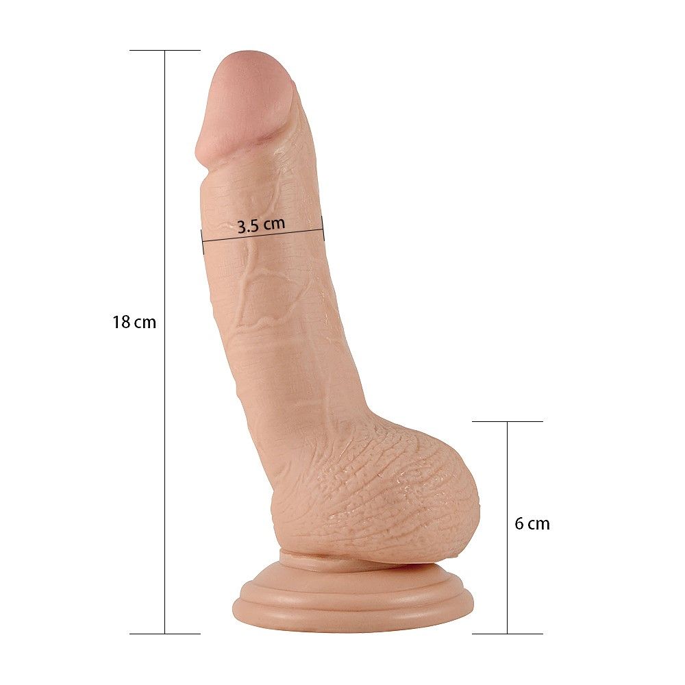 Фаллоимитатор LoveToy 7" Real Extreme, 18 см (телесный)