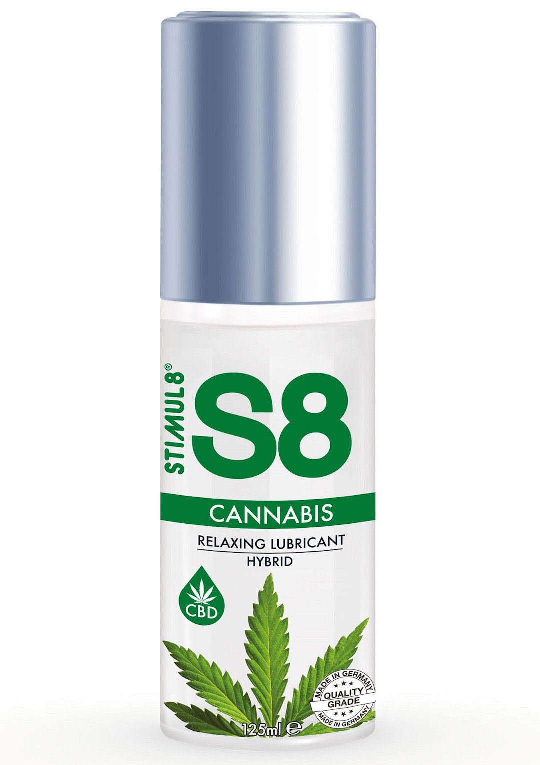 Luubrykant na bazie hybrydowej Stimul8 S8 Hybrid Cannabis Lube, 125 ml