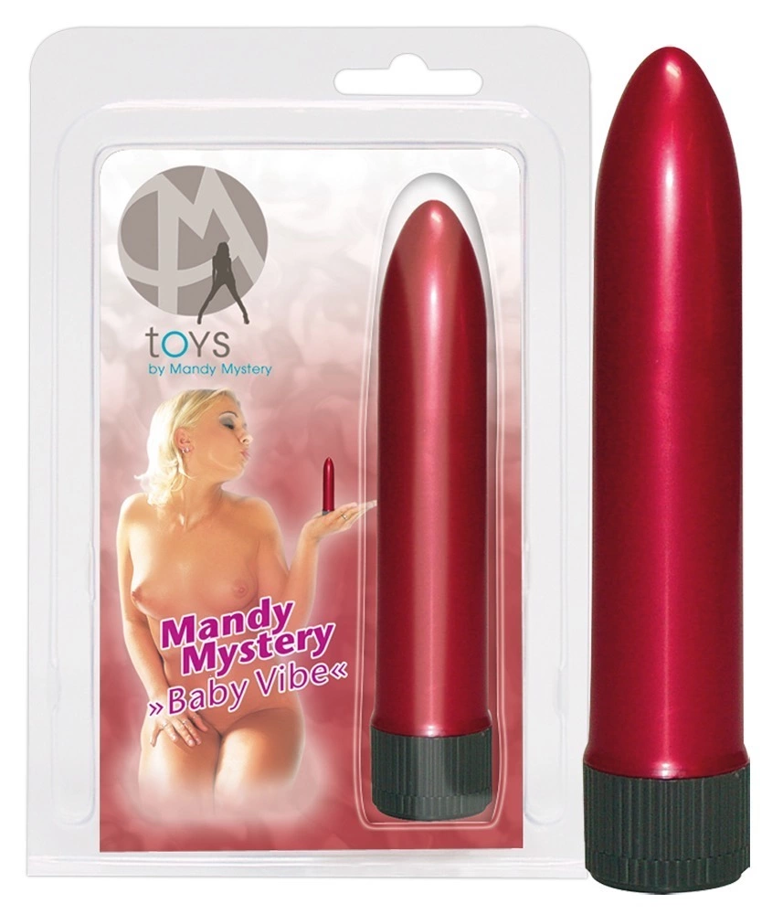 Вибратор Mandy Mystery Baby Vibe, 13 см (красный)