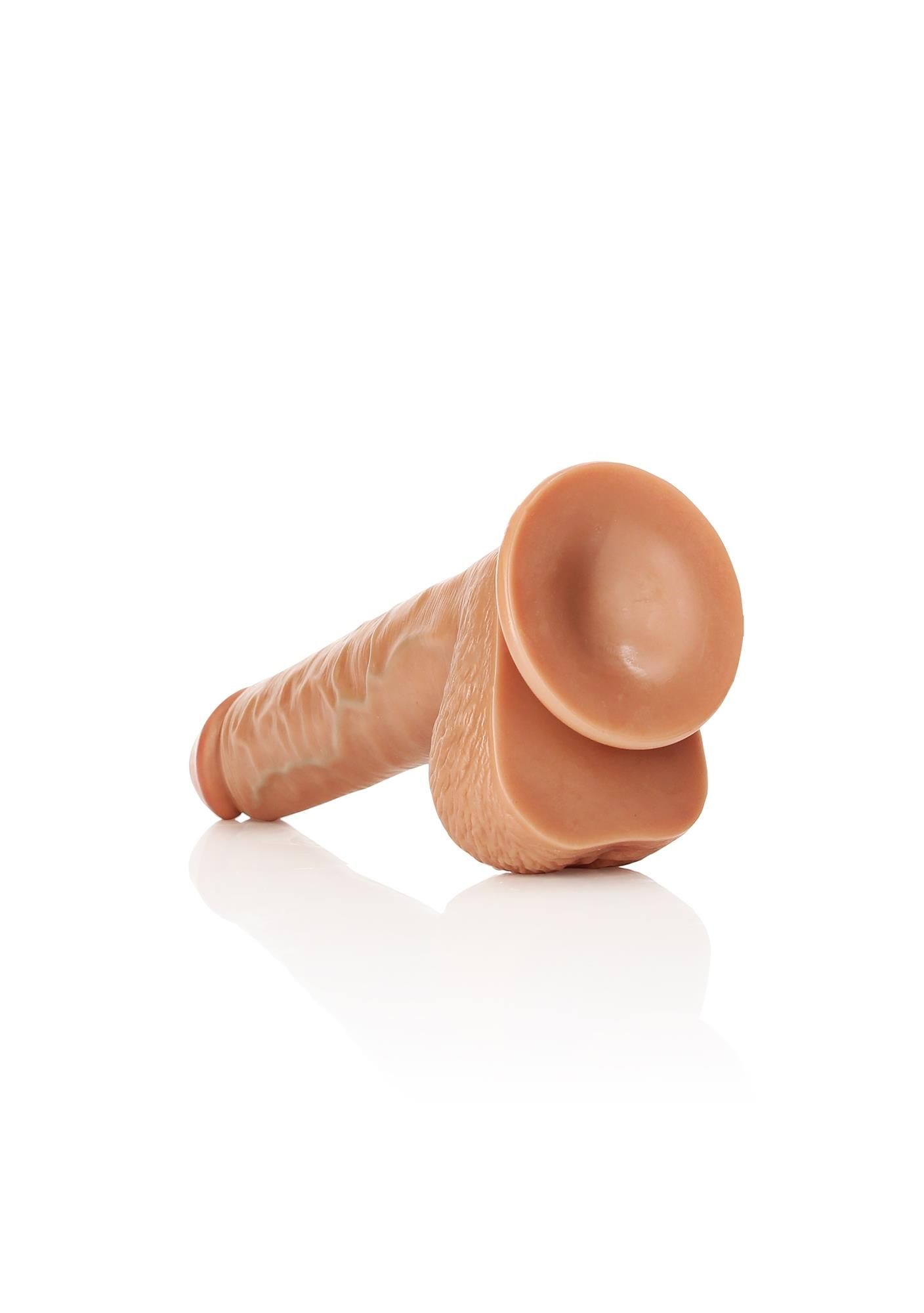 Фаллоимитатор RealRock Realistic Balls Suction Cup 10", 28 см (телесный)