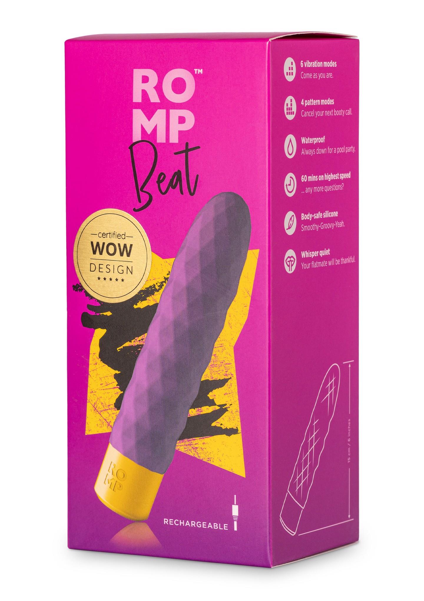 Вибратор Romp Beat Bullet, 15 см (фиолетовый)