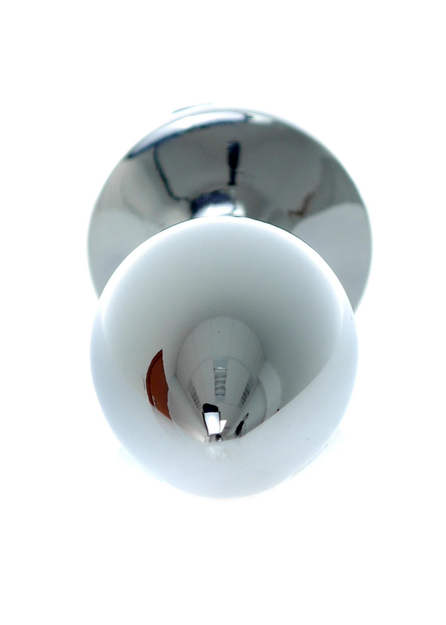 Metalowy korek analny Boss Jewellery Silver Plug Rose, 9 cm (czarny)