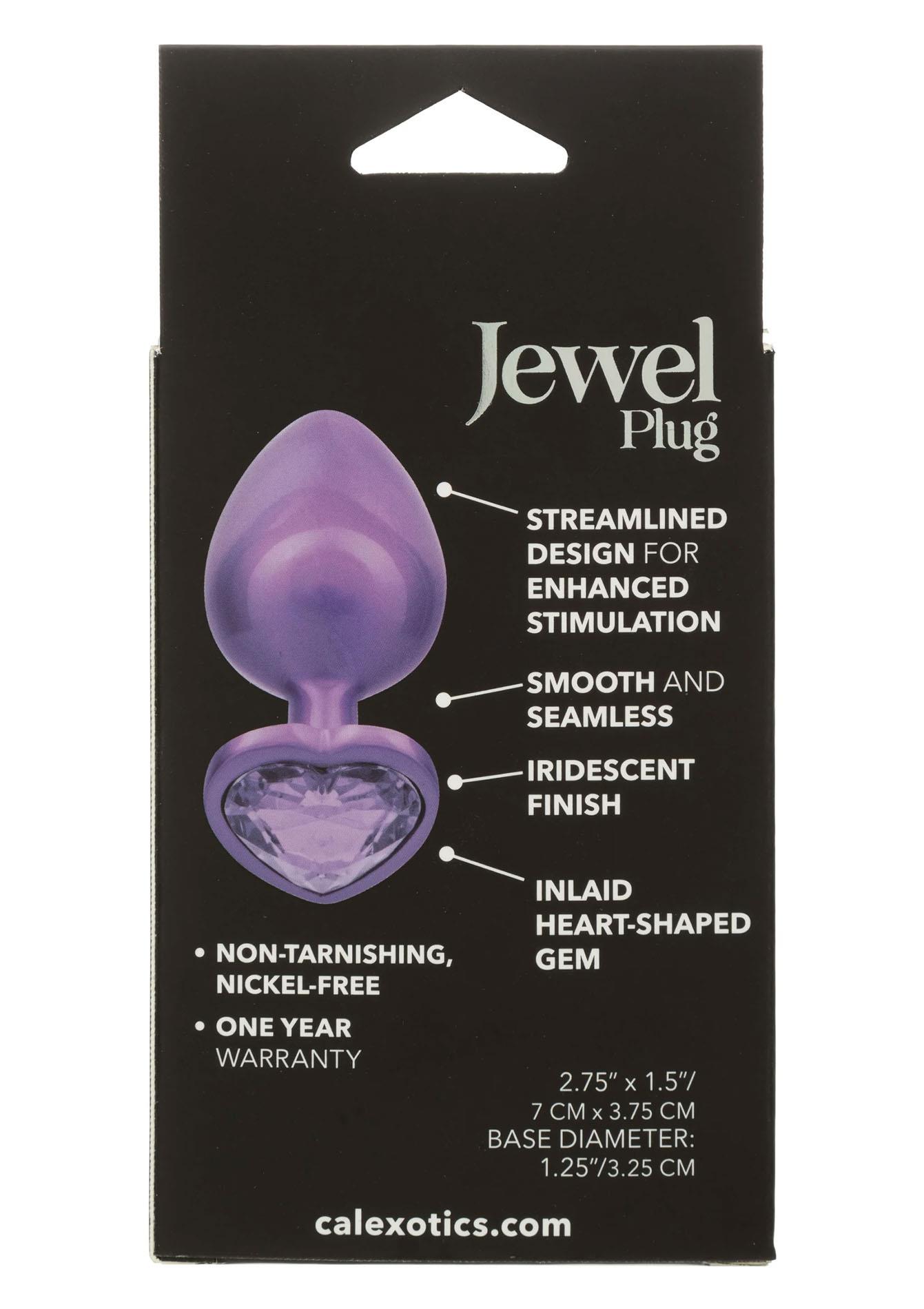 Korek analny  Calexotics Diamond Heart Plug L, 7 cm (fioletowy)