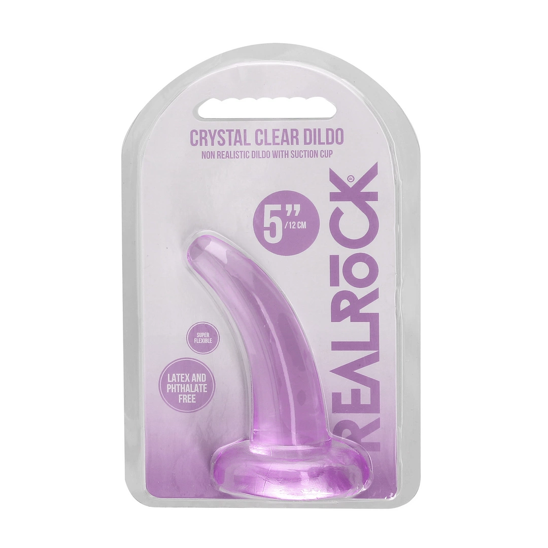 Фаллоимитатор Realrock Crystal Clear Dildo 5", 11.5 см (фиолетовый)