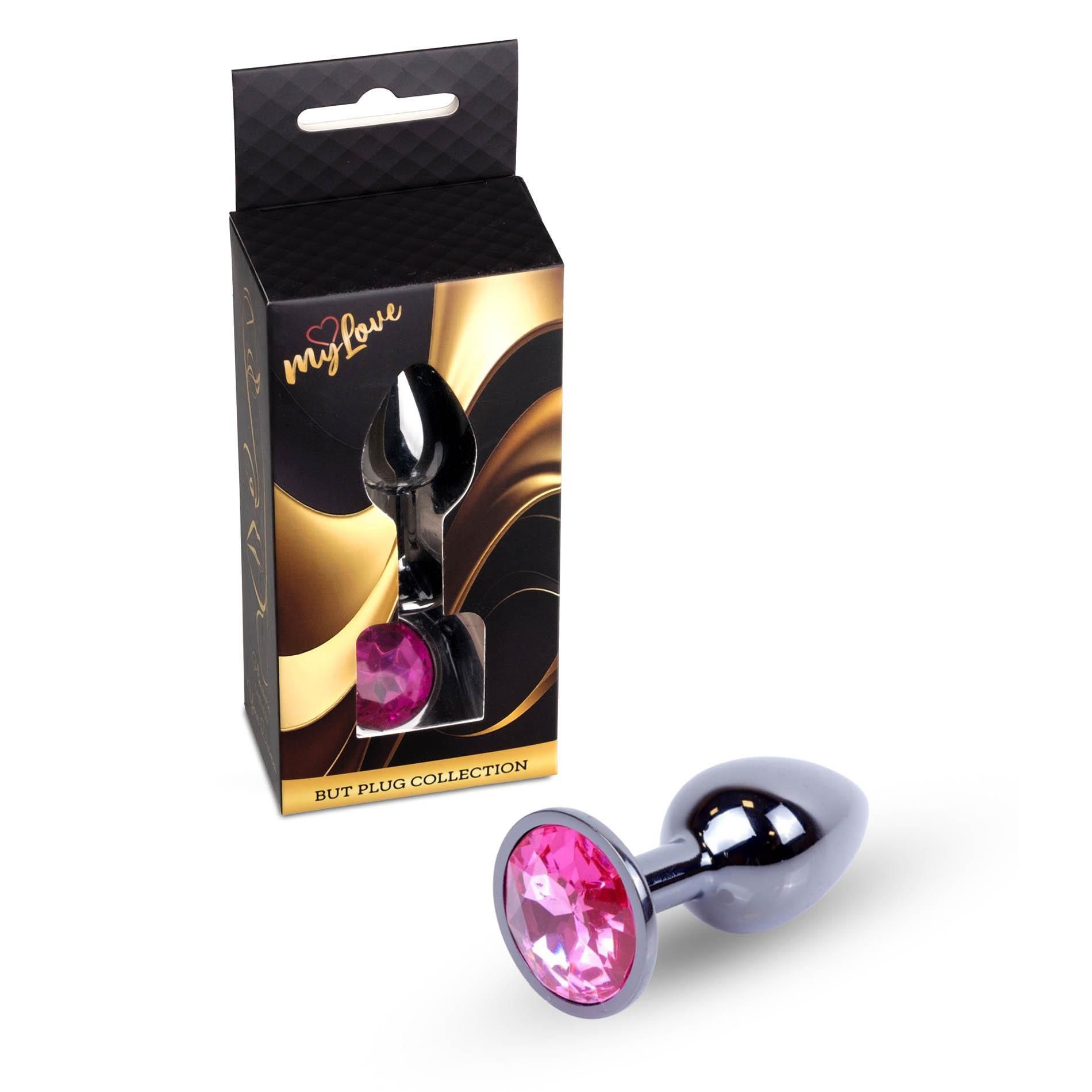 Korek analny MyLove Toys Jewelry Dark Silver Plug, 7 cm (różowy)