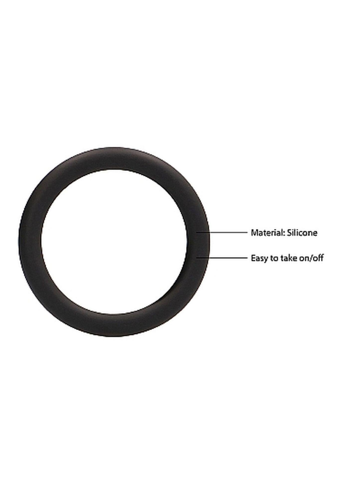 Набор эрекционных колец ShotsToys Round Cock Ring Set, 3 шт (черный)