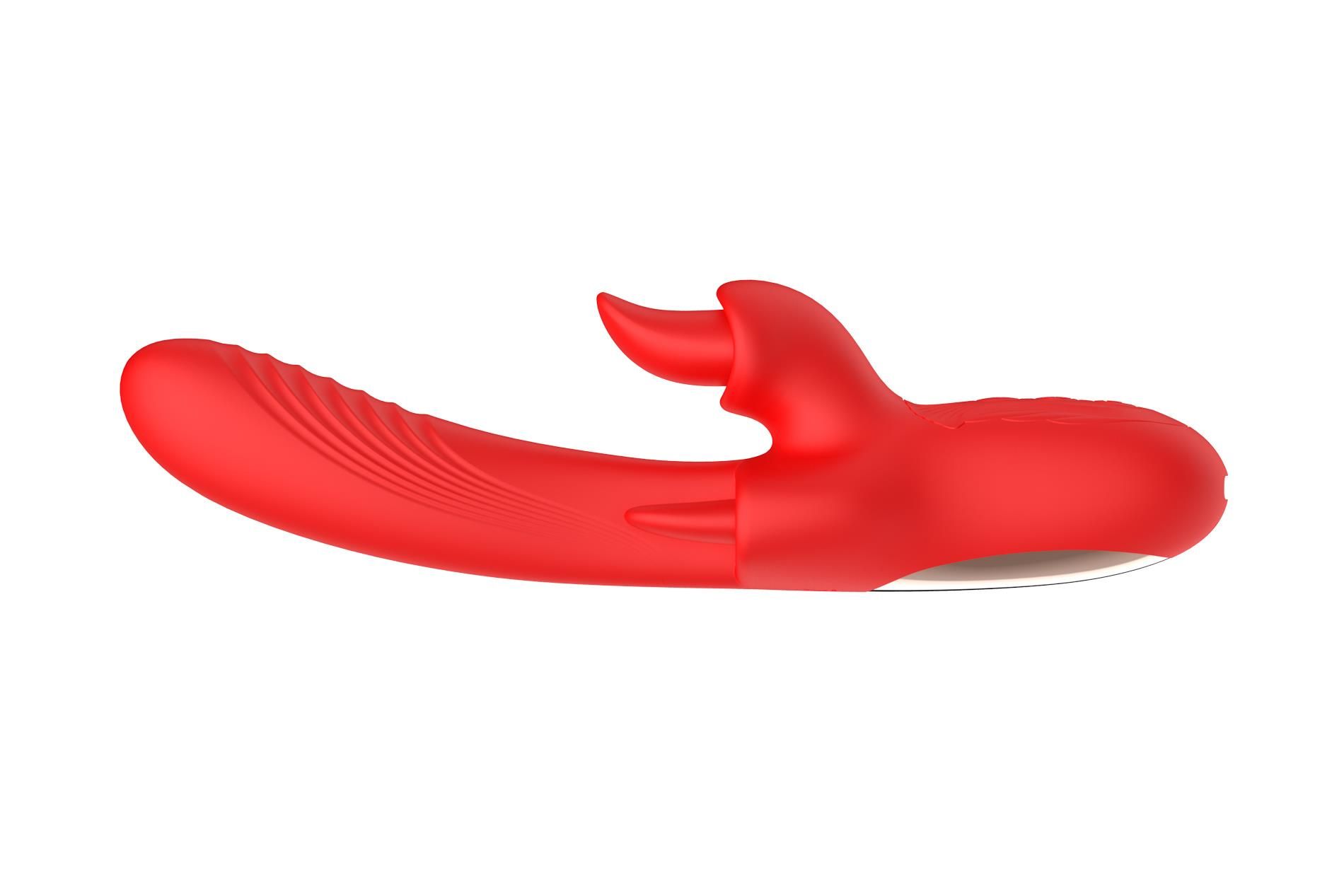 Вибратор B - Series Cute Charlie, G-Spot & Clitoral Massager, 22.6 см (красный)
