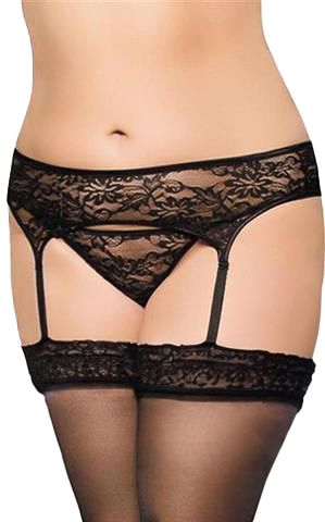 Пояс для чулок SoftLine Garterbelt 3316, 3XL (черный)