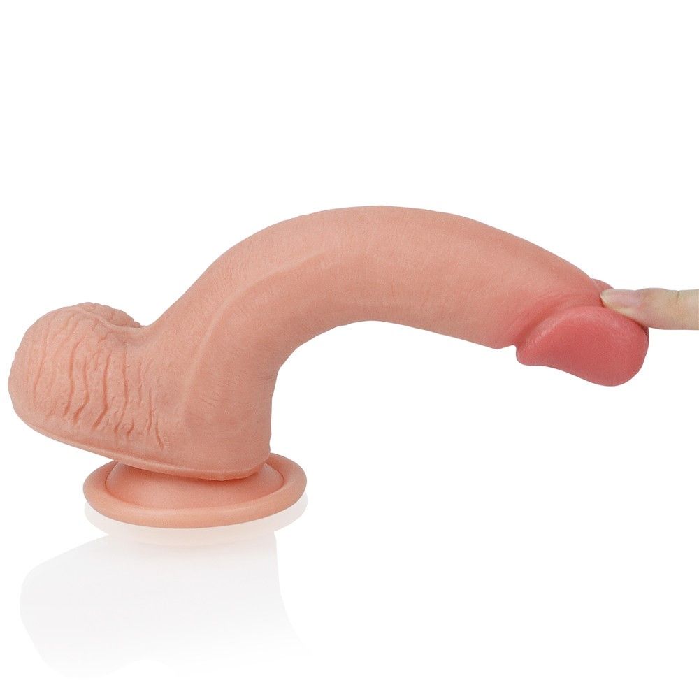 Фаллоимитатор Dual layered Platinum Silicone, 20,5 см (телесный)