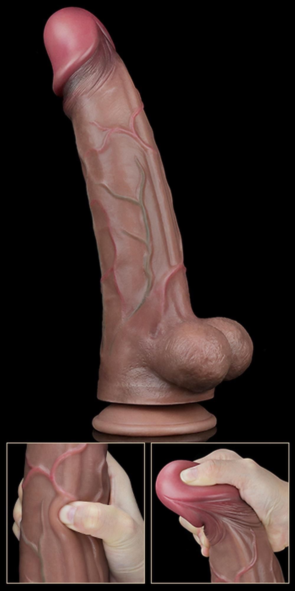 Фаллоимитатор с присоской LoveToy Nature Cock, 29,5 см (телесный)