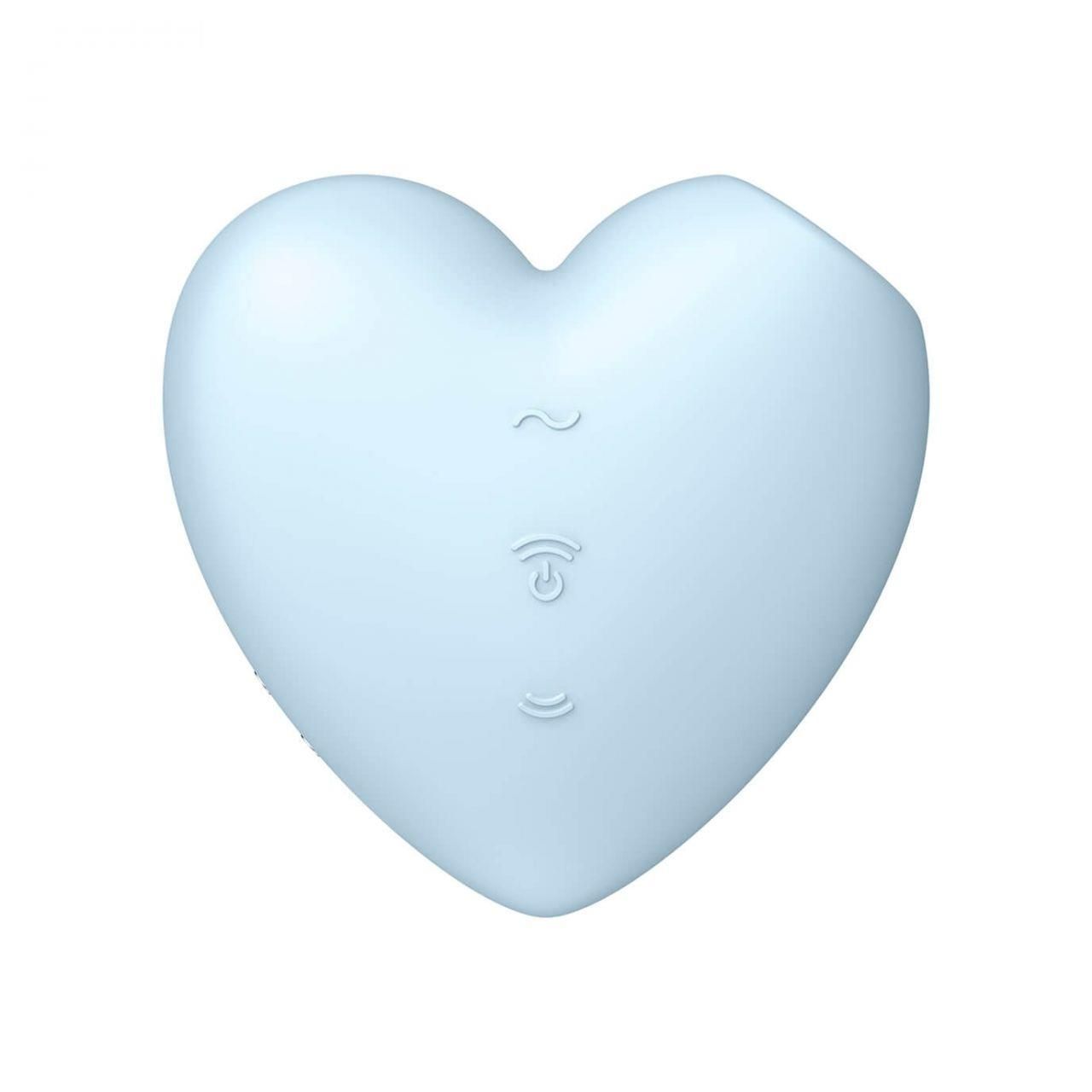 Вакуумный стимулятор клитора с вибрацией Satisfyer Cutie Heart (голубой)