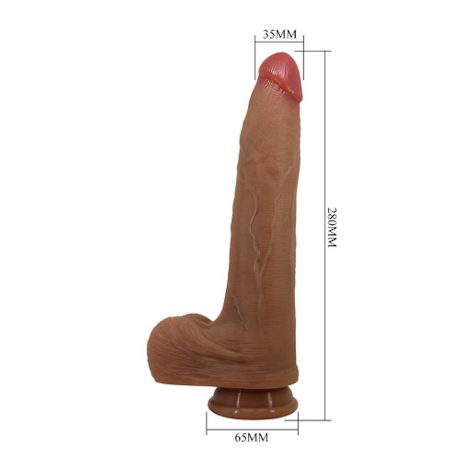 Фаллоимитатор Pretty Love Adley 11", 28 см (коричневый)