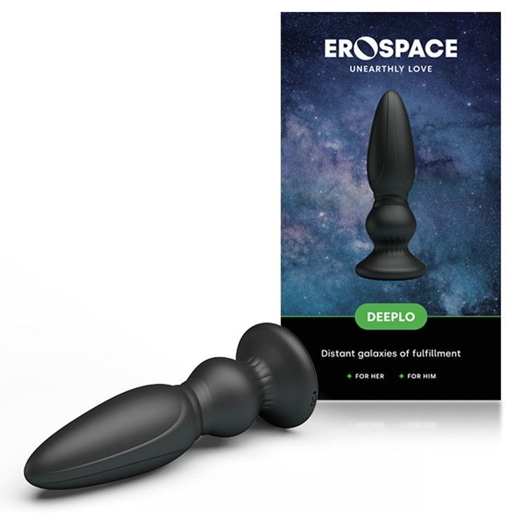 Анальна пробка Erospace Deeplo, 12,5 см (чорний)