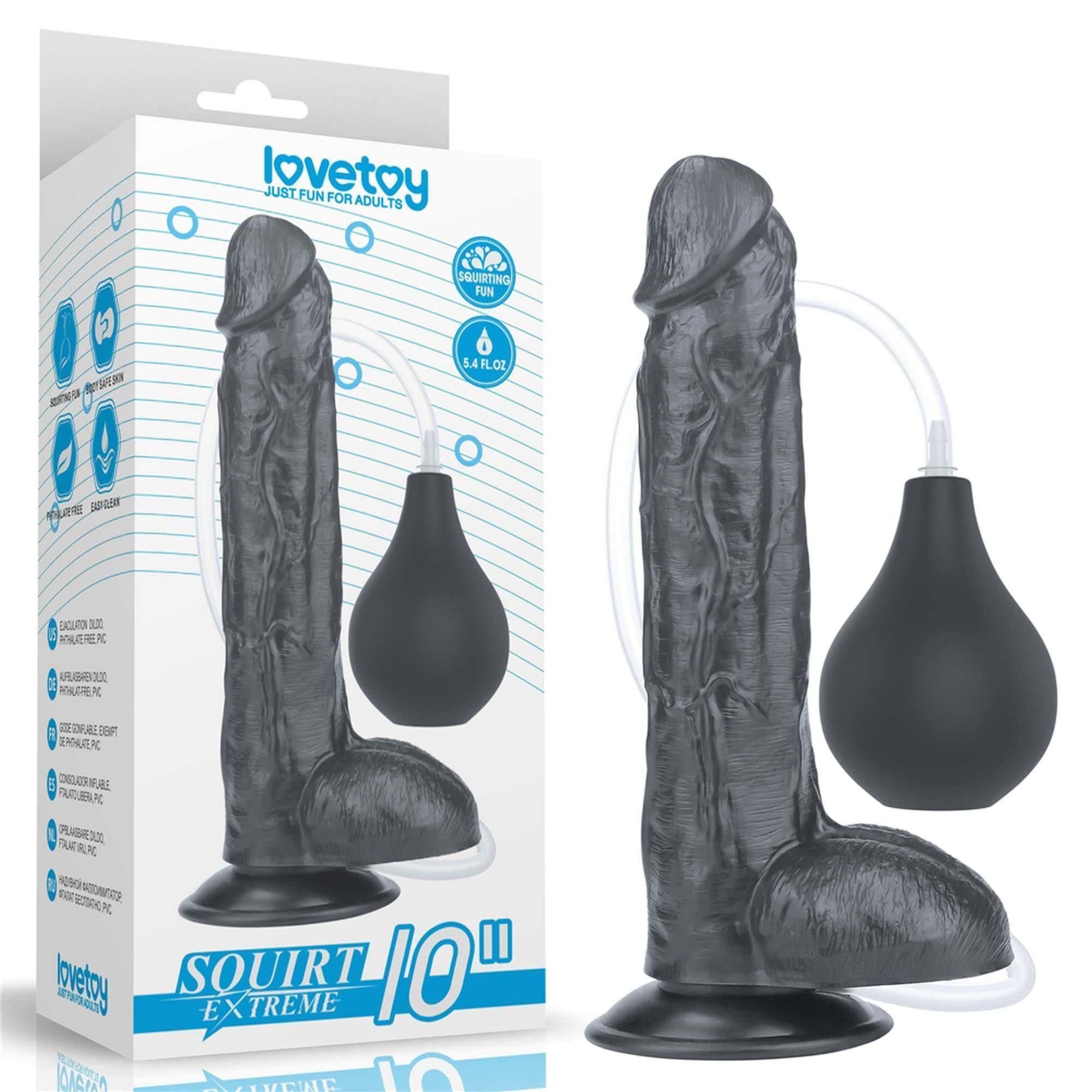 Фаллоимитатор LoveToy,  25,5 см (черный)