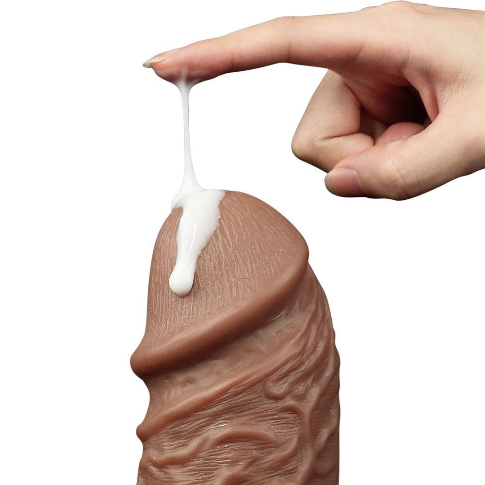 Вібратор LoveToy Realistic Chubby Dildo 10.5'', 26.6 см (коричневий)