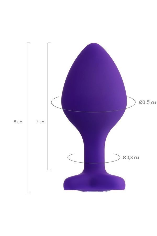 Korek analny ToDo Anal Plug Diamond Heart, 8 cm (fioletowy)