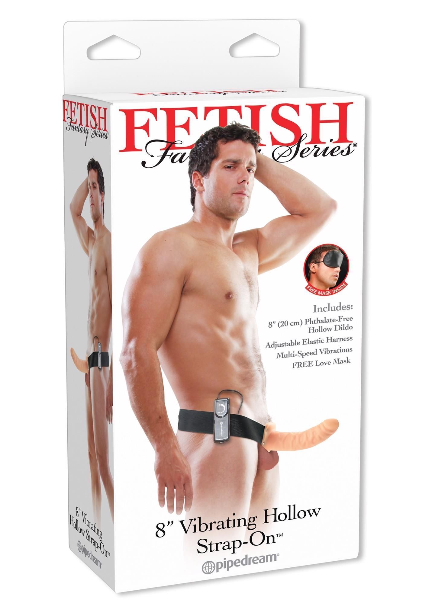 Порожнистий страпон з вібрацією Fetish Fantasy, 20,5 см (тілесний)