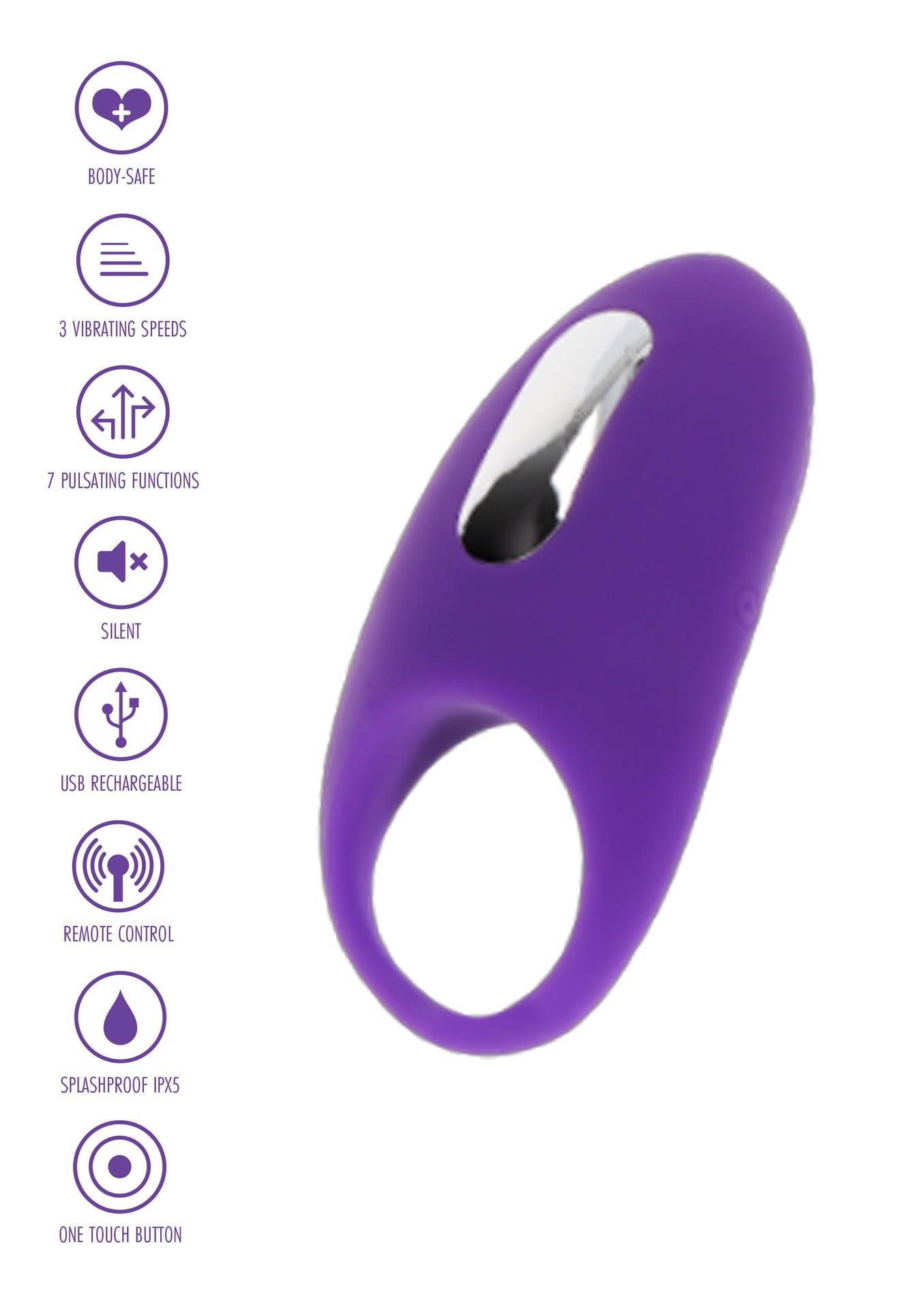 Эрекционное кольцо Toy Joy Happiness Tease & Arouse C-Ring, 8.9 см (фиолетовый)