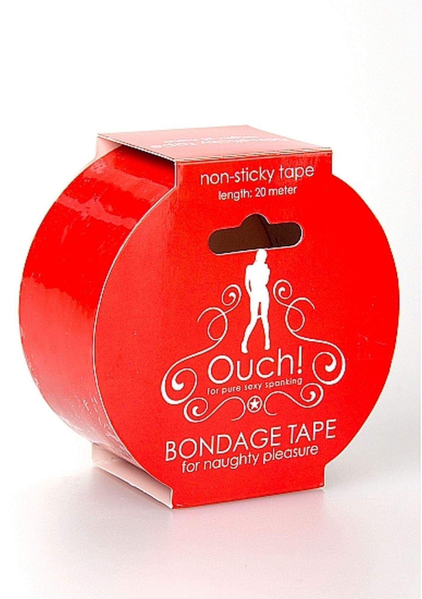 Скотч для бондажу Ouch! Non-Stick, 20 м (червоний)