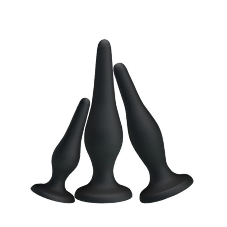 Zestaw korków analnych Begginer's Mini Anal Kit, 3 sztuki (czarny)