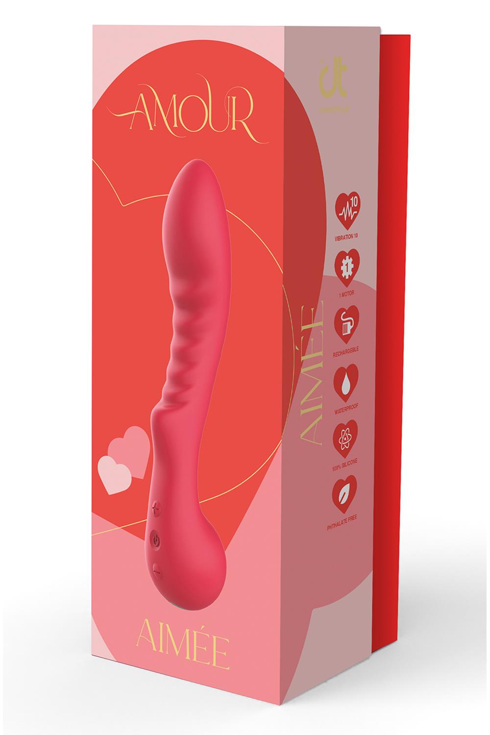 Вибратор Dream Toys Amour Aimee, 22 см (красный)