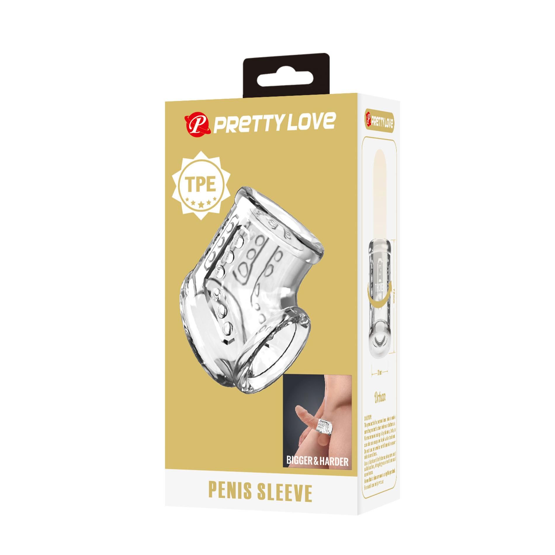 Насадка на пенис Pretty Love Penis Sleeve, 7.2 см (прозрачный)