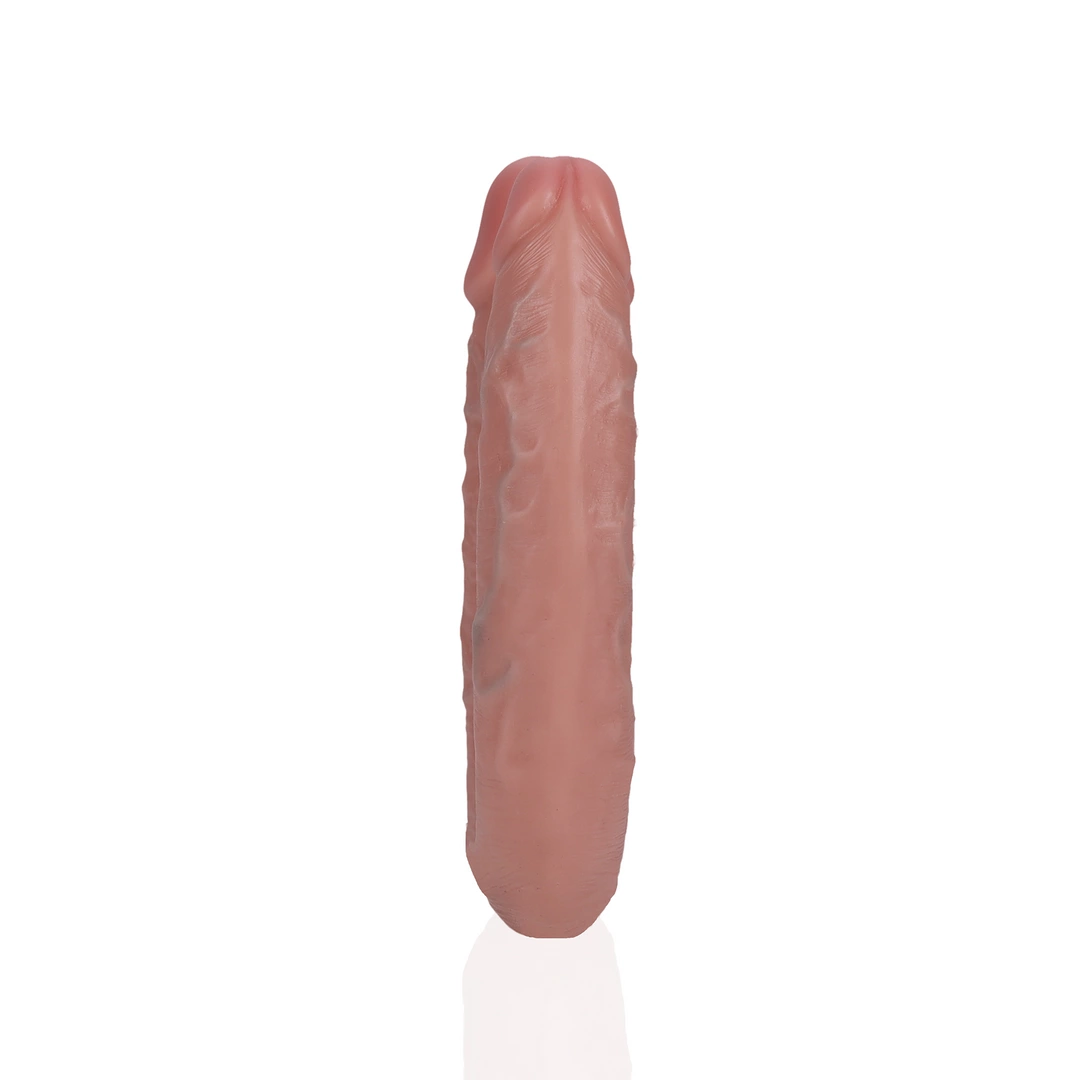 Двухсторонний фаллоимитатор RealRock Double Dildo 5”, 12.7 см (телесный)