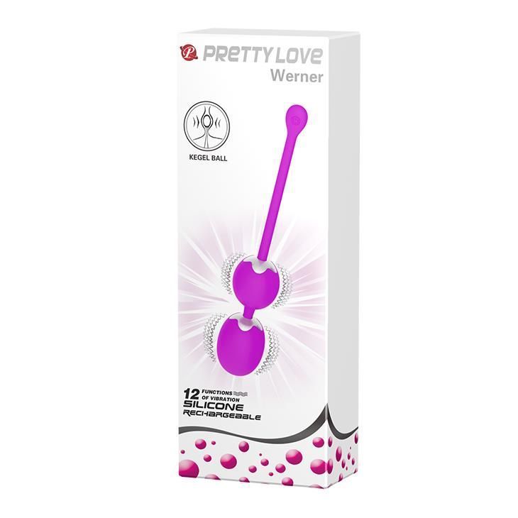 Вагінальні кульки Pretty Love Werner Kegel Ball, 20.5 см (фіолетовий)