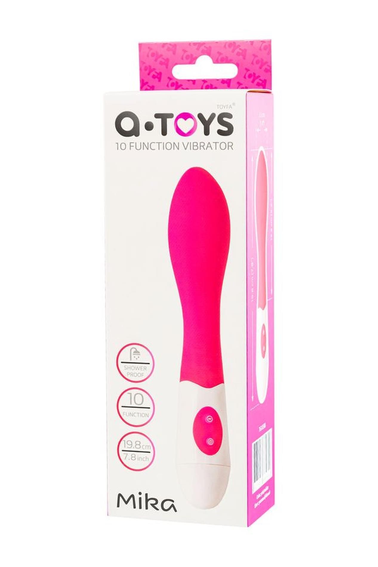 Вибратор A-Toys Mika, 19.8 см (розовый)