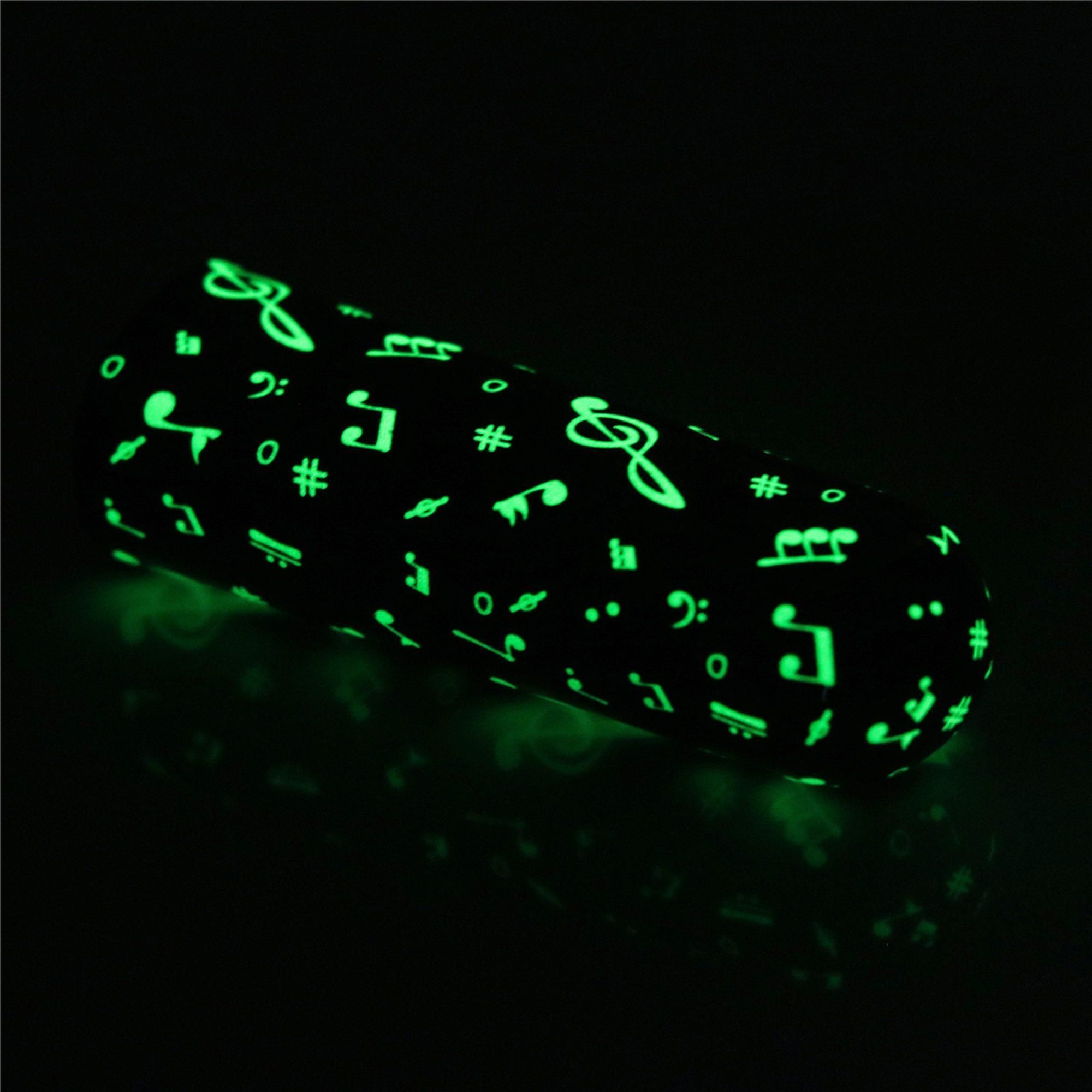Вібратор для клітора LoveToy Music Massager Glow In The Dark, 8,5 см (чорний)