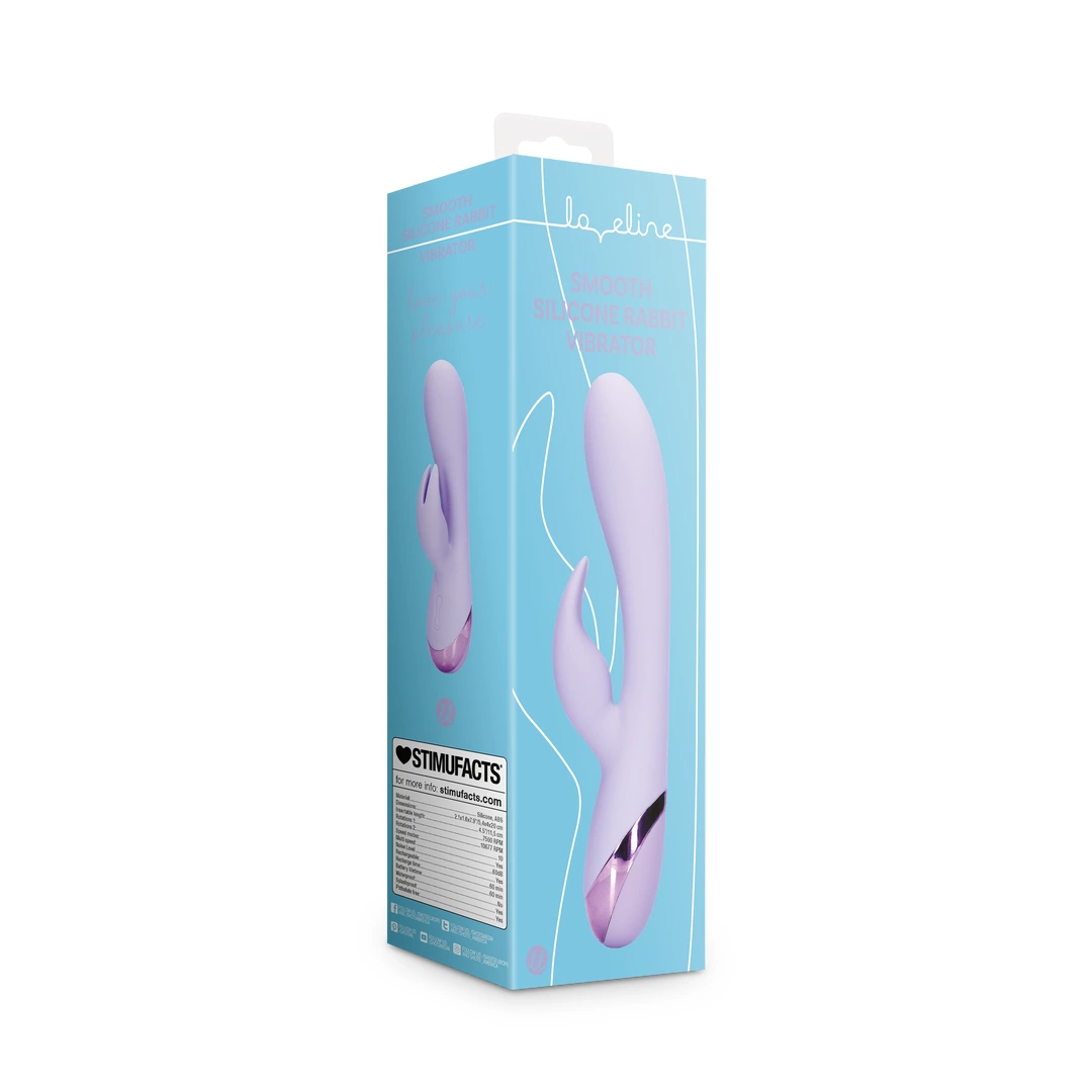 Вибратор-кролик Loveline Digital Lavender, 20 см (сиреневый)