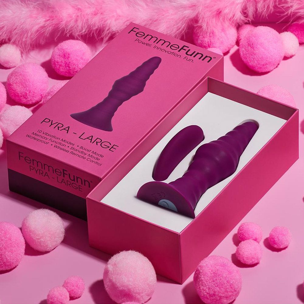 Анальна пробка Dream Toys Pyra Large, 15 см (малиновий)
