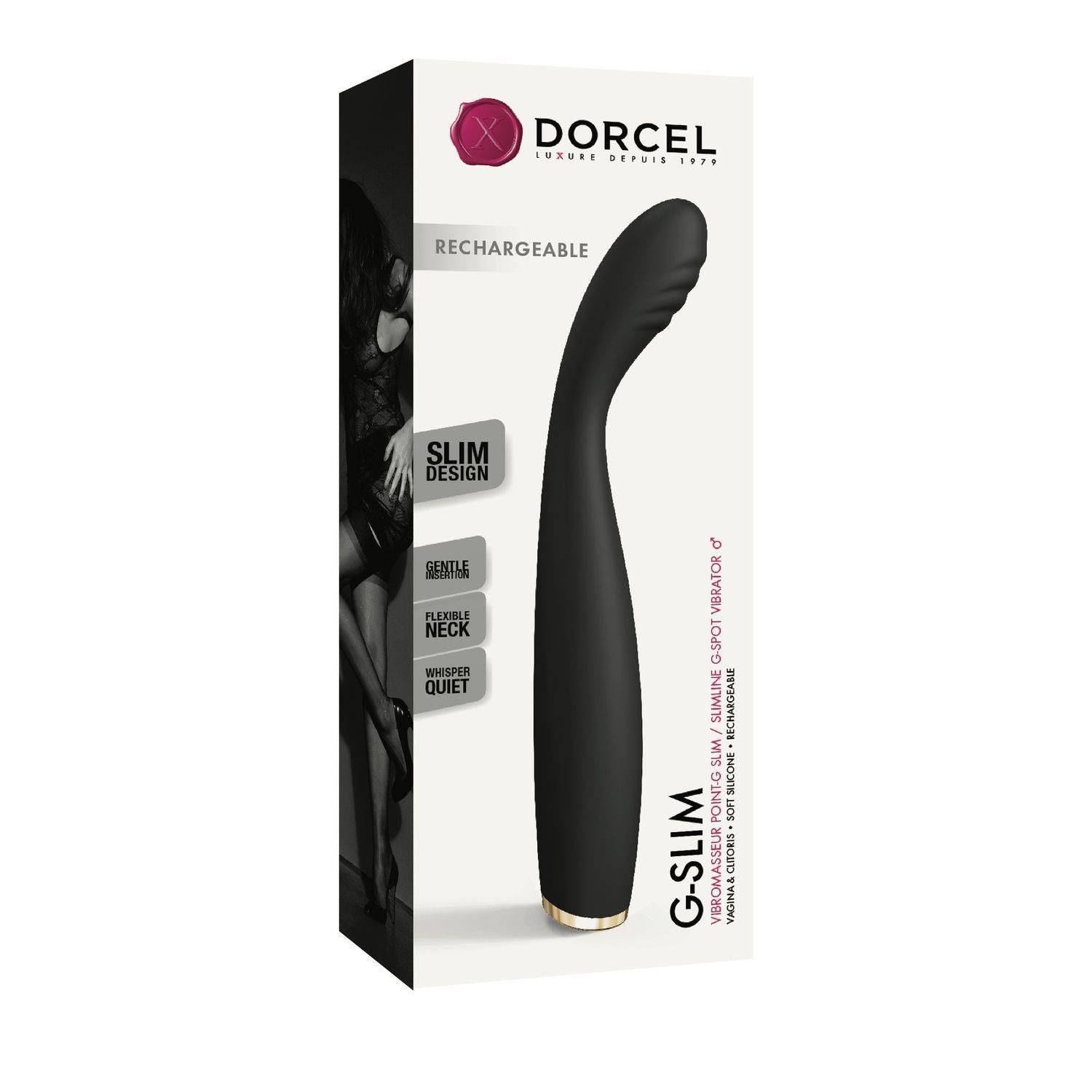 Вібратор для точки G Marc Dorcel G-SLIM, 19,1 см (чорний)